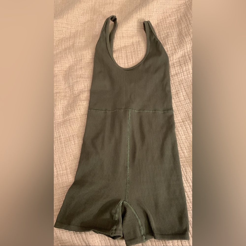 Free People biker short onesie (spandex). Perfect with flannel or sweater on top